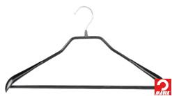 Dresshenger med stang og brede skuldre 46cm Sort Nonslip